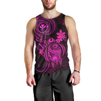 Hawaii Men Tank Top Turtle Mix Polynesian Plumeria Pink Version LT14 - Polynesian Pride