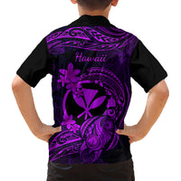 Hawaii Kid Hawaiian Shirt Turtle Mix Polynesian Plumeria Purple Version LT14 - Polynesian Pride