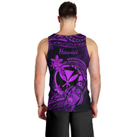 Hawaii Men Tank Top Turtle Mix Polynesian Plumeria Purple Version LT14 - Polynesian Pride