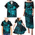 Hawaii Family Matching Puletasi Dress and Hawaiian Shirt Turtle Mix Polynesian Plumeria Turquoise Version LT14 - Polynesian Pride
