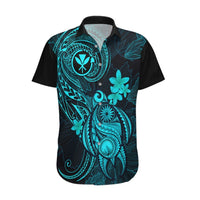 Hawaii Hawaiian Shirt Turtle Mix Polynesian Plumeria Turquoise Version LT14 Turquoise - Polynesian Pride