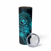 Hawaii Skinny Tumbler Turtle Mix Polynesian Plumeria Turquoise Version