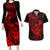 hawaii-couples-matching-long-sleeve-bodycon-dress-and-hawaiian-shirt-turtle-mix-polynesian-plumeria-red-version