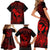 hawaii-family-matching-short-sleeve-bodycon-dress-and-hawaiian-shirt-turtle-mix-polynesian-plumeria-red-version