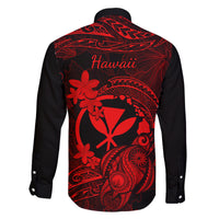 hawaii-family-matching-summer-maxi-dress-and-hawaiian-shirt-turtle-mix-polynesian-plumeria-red-version