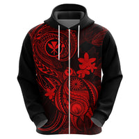 Hawaii Hoodie Turtle Mix Polynesian Plumeria Red Version LT14 - Polynesian Pride