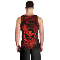 Hawaii Men Tank Top Turtle Mix Polynesian Plumeria Red Version LT14 - Polynesian Pride