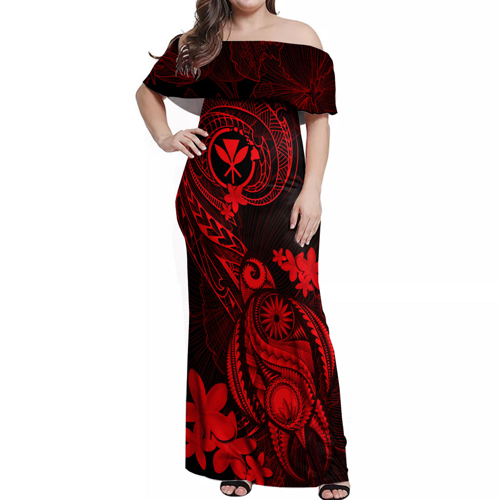 hawaii-off-shoulder-maxi-dress-turtle-mix-polynesian-plumeria-red-version