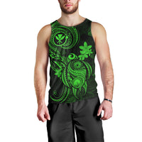 Hawaii Men Tank Top Turtle Mix Polynesian Plumeria Green Version LT14 - Polynesian Pride