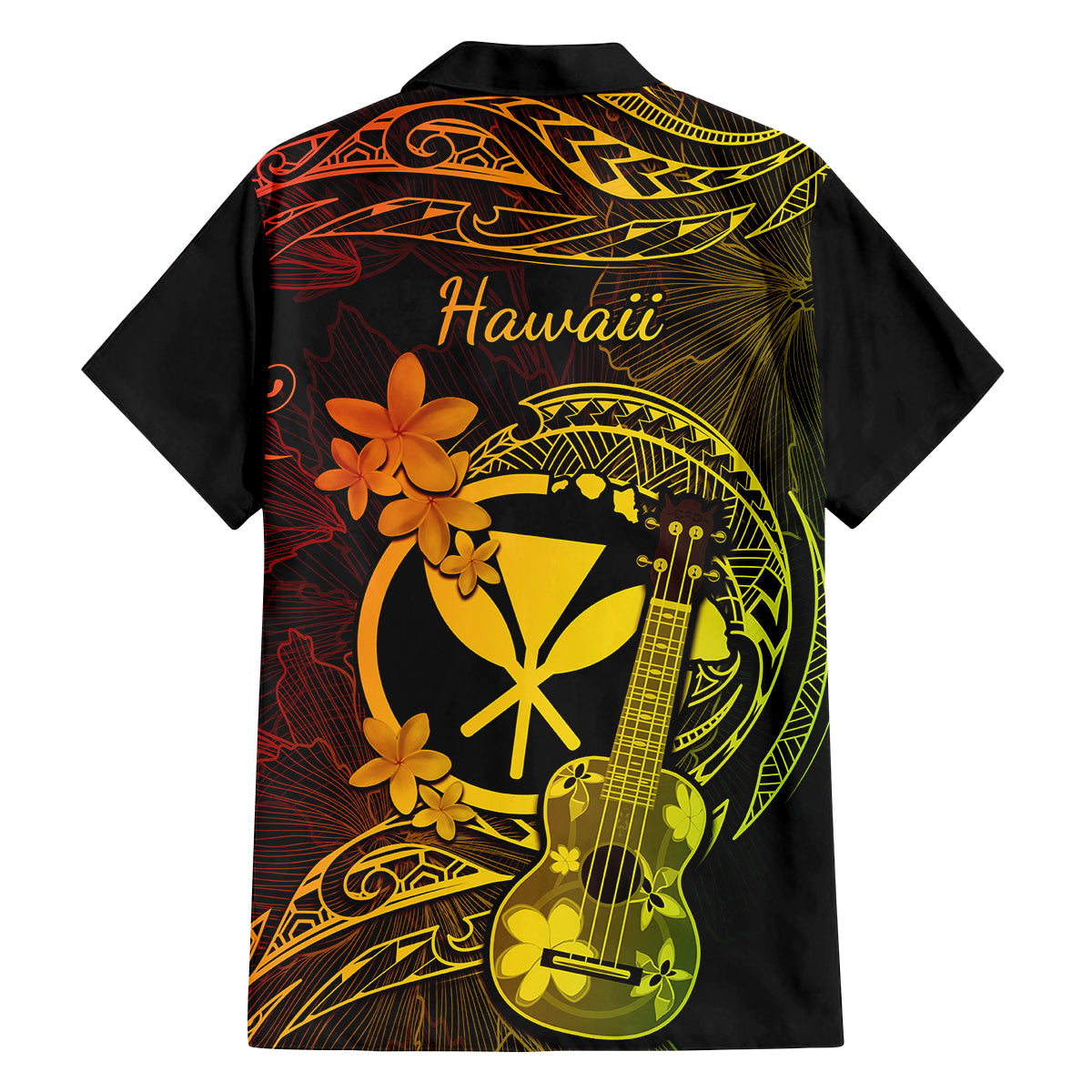hawaii-family-matching-off-shoulder-short-dress-and-hawaiian-shirt-ukulele-mix-polynesian-plumeria-reggae-version