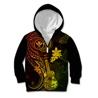Hawaii Kid Hoodie Ukulele Mix Polynesian Plumeria Reggae Version LT14 - Polynesian Pride