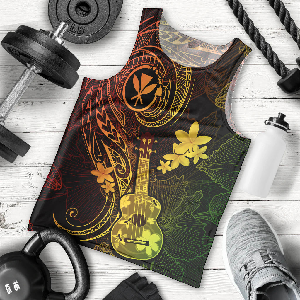 hawaii-men-tank-top-ukulele-mix-polynesian-plumeria-reggae-version