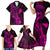 hawaii-family-matching-short-sleeve-bodycon-dress-and-hawaiian-shirt-ukulele-mix-polynesian-plumeria-pink-version