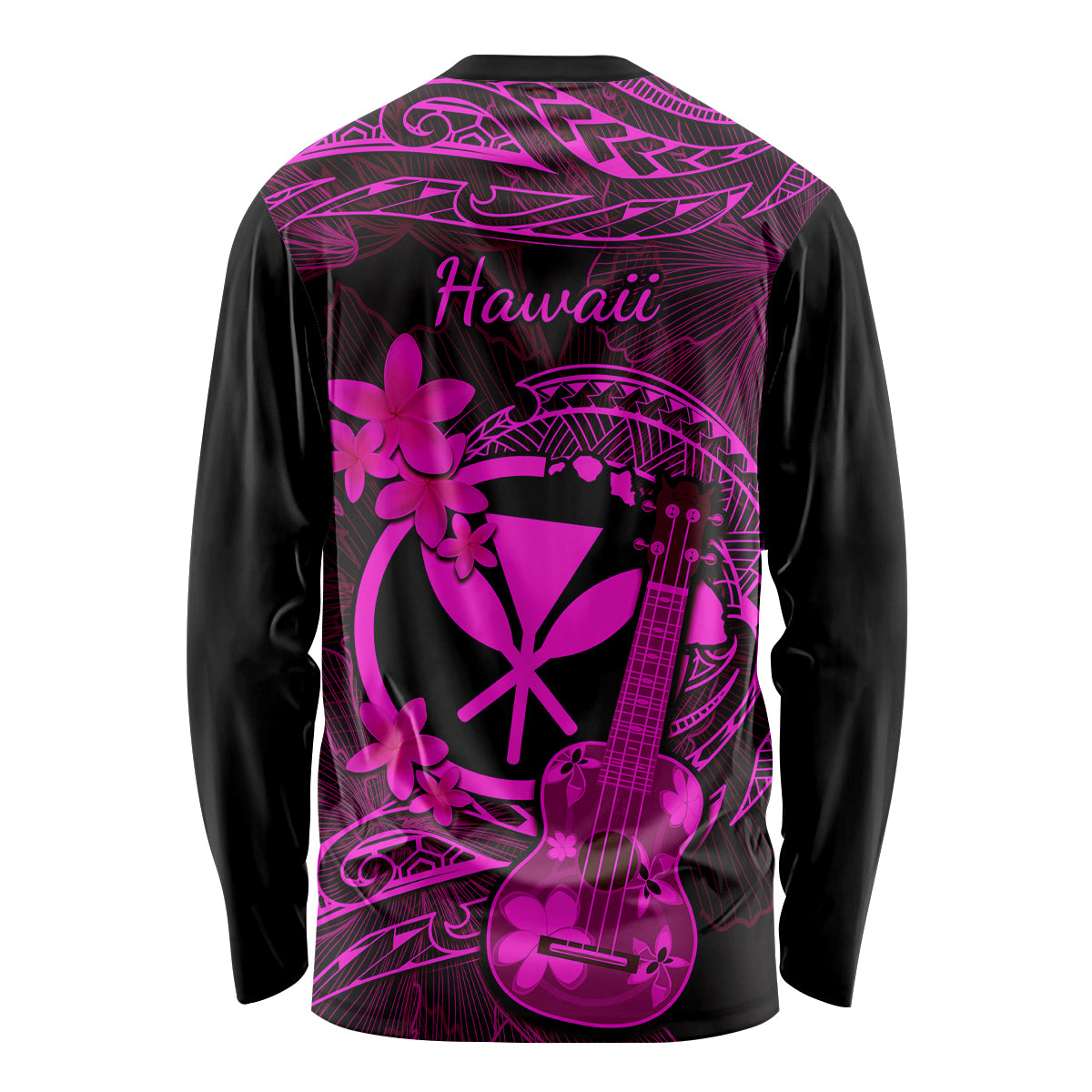 hawaii-long-sleeve-shirt-ukulele-mix-polynesian-plumeria-pink-version