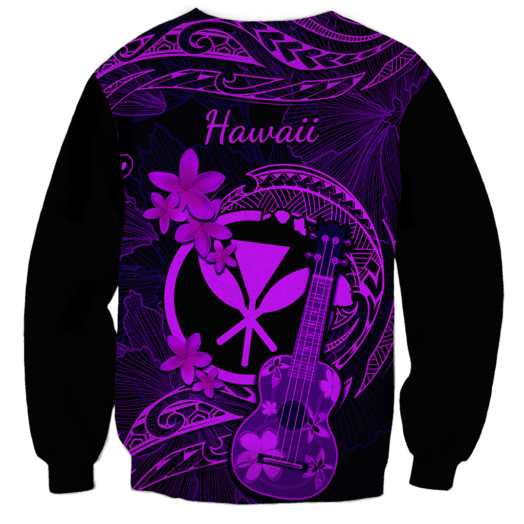 hawaii-sweatshirt-ukulele-mix-polynesian-plumeria-purple-version