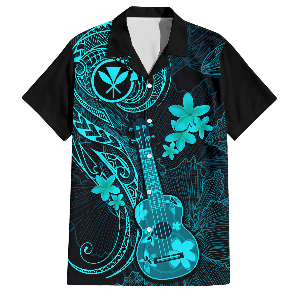 hawaii-kid-hawaiian-shirt-ukulele-mix-polynesian-plumeria-turquoise-version