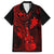 hawaii-family-matching-long-sleeve-bodycon-dress-and-hawaiian-shirt-ukulele-mix-polynesian-plumeria-red-version