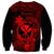 hawaii-sweatshirt-ukulele-mix-polynesian-plumeria-red-version