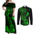 hawaii-couples-matching-off-shoulder-maxi-dress-and-long-sleeve-button-shirts-ukulele-mix-polynesian-plumeria-green-version