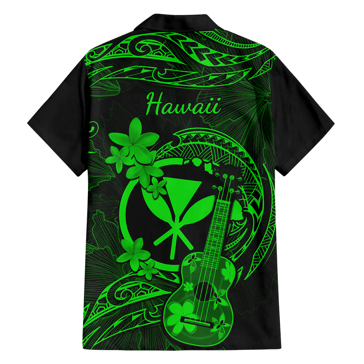 hawaii-kid-hawaiian-shirt-ukulele-mix-polynesian-plumeria-green-version
