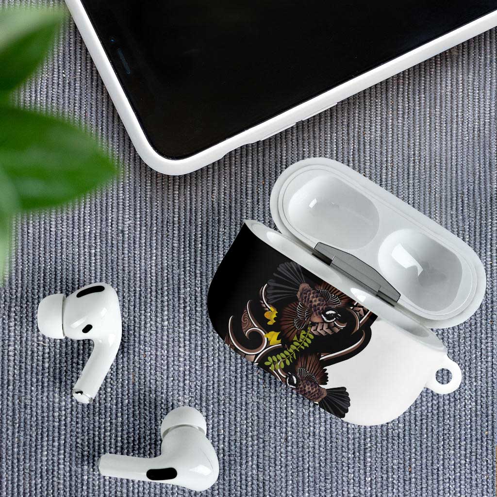 New Zealand Valentines Day AirPods Case Piwakawaka Lovers Maori Koru Tattoo - Polynesian Pride