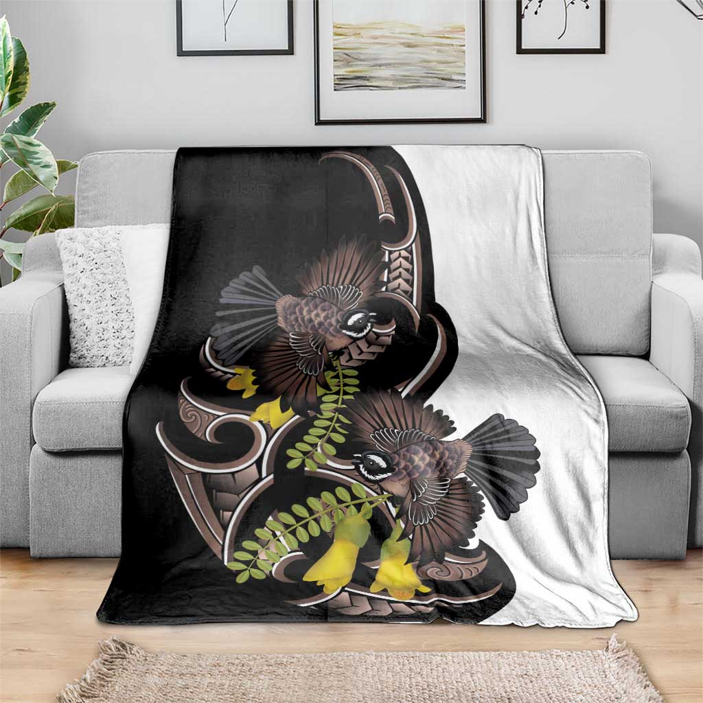 New Zealand Valentines Day Blanket Piwakawaka Lovers Maori Koru Tattoo - Polynesian Pride