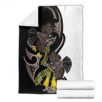 New Zealand Valentines Day Blanket Piwakawaka Lovers Maori Koru Tattoo - Polynesian Pride