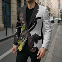 New Zealand Valentines Day Blazer Piwakawaka Lovers Maori Koru Tattoo - Polynesian Pride