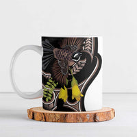 New Zealand Valentines Day Ceramic Mug Piwakawaka Lovers Maori Koru Tattoo - Polynesian Pride