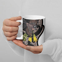 New Zealand Valentines Day Ceramic Mug Piwakawaka Lovers Maori Koru Tattoo - Polynesian Pride