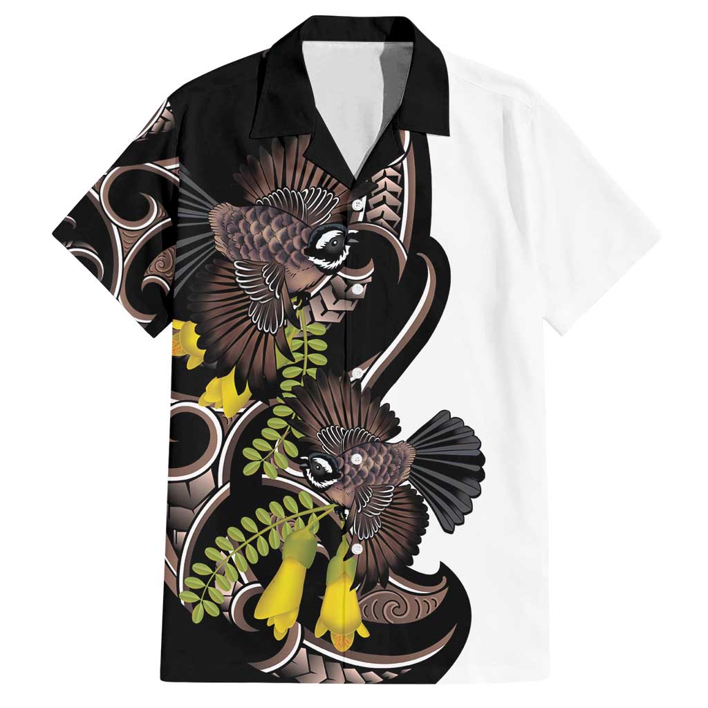 New Zealand Valentines Day Family Matching Off Shoulder Maxi Dress and Hawaiian Shirt Piwakawaka Lovers Maori Koru Tattoo - Polynesian Pride