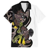 New Zealand Valentines Day Family Matching Puletasi and Hawaiian Shirt Piwakawaka Lovers Maori Koru Tattoo - Polynesian Pride