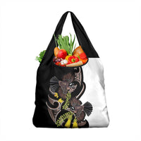 New Zealand Valentines Day Grocery Bag Piwakawaka Lovers Maori Koru Tattoo - Polynesian Pride