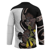 New Zealand Valentines Day Hockey Jersey Piwakawaka Lovers Maori Koru Tattoo - Polynesian Pride