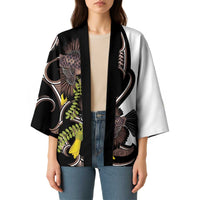 New Zealand Valentines Day Kimono Piwakawaka Lovers Maori Koru Tattoo - Polynesian Pride