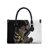 New Zealand Valentines Day Leather Bag Piwakawaka Lovers Maori Koru Tattoo - Polynesian Pride