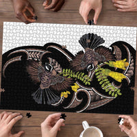 New Zealand Valentines Day Puzzle Piwakawaka Lovers Maori Koru Tattoo - Polynesian Pride