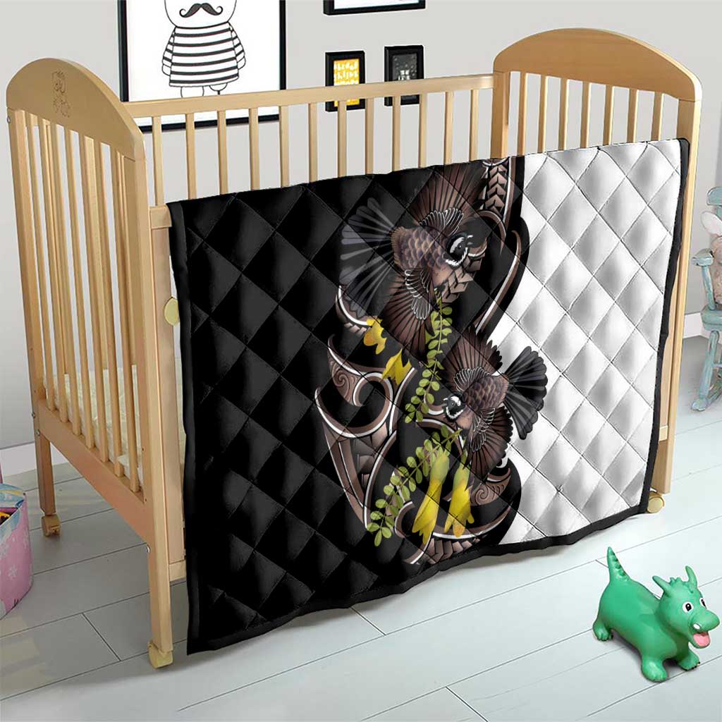 New Zealand Valentines Day Quilt Piwakawaka Lovers Maori Koru Tattoo - Polynesian Pride