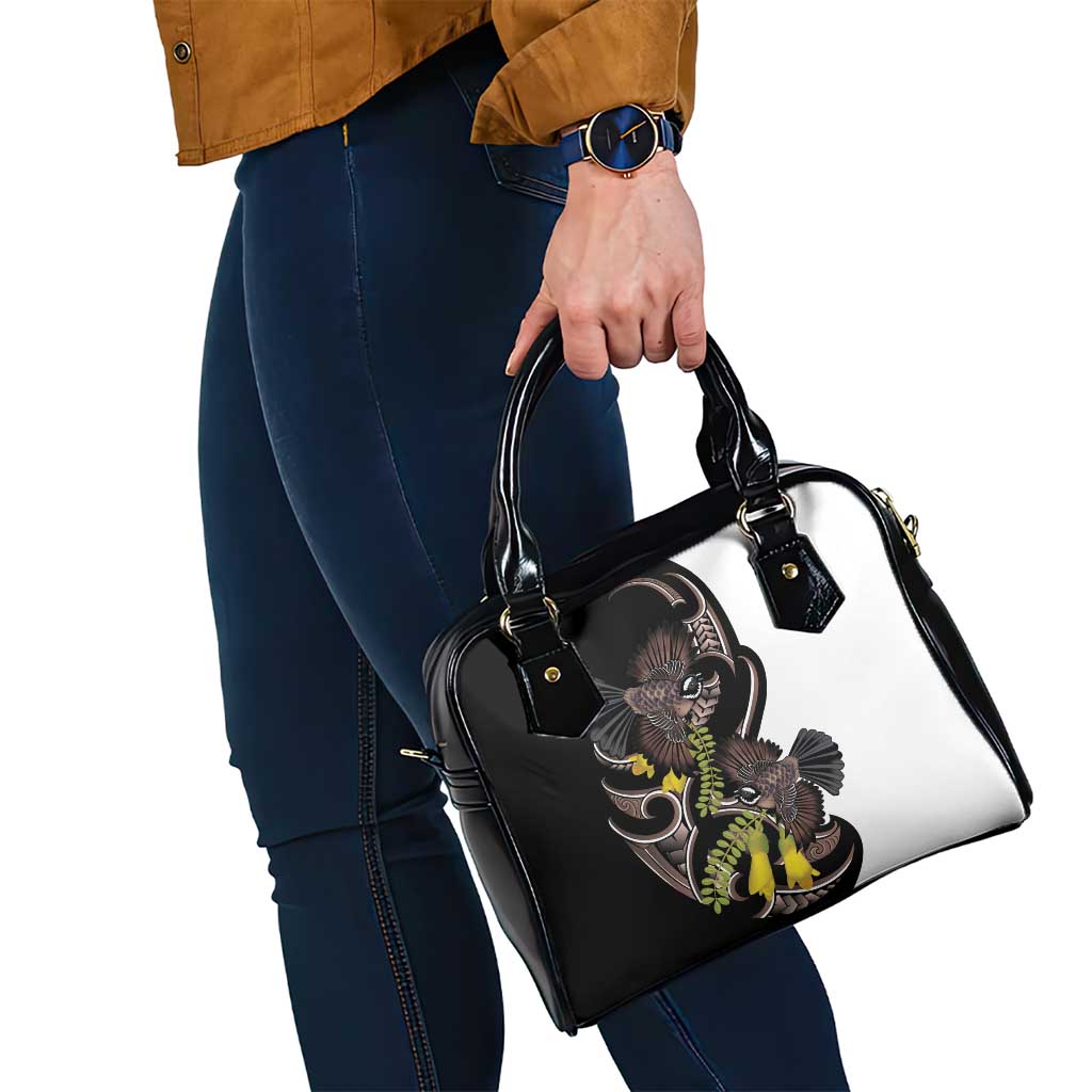 New Zealand Valentines Day Shoulder Handbag Piwakawaka Lovers Maori Koru Tattoo - Polynesian Pride