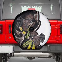 New Zealand Valentines Day Spare Tire Cover Piwakawaka Lovers Maori Koru Tattoo - Polynesian Pride