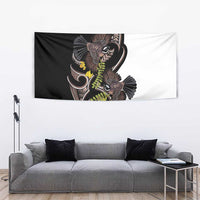 New Zealand Valentines Day Tapestry Piwakawaka Lovers Maori Koru Tattoo - Polynesian Pride