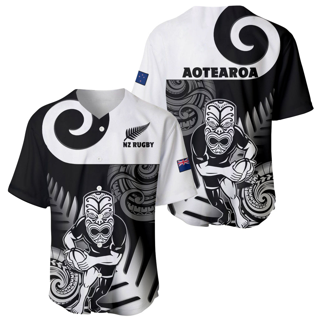 New Zealand Silver Fern Rugby Baseball Jersey Go Champions NZ All Black Maori Koru LT14 - Polynesian Pride
