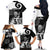 New Zealand Silver Fern Rugby Family Matching Off Shoulder Long Sleeve Dress and Hawaiian Shirt Go Champions NZ All Black Maori Koru LT14 - Polynesian Pride