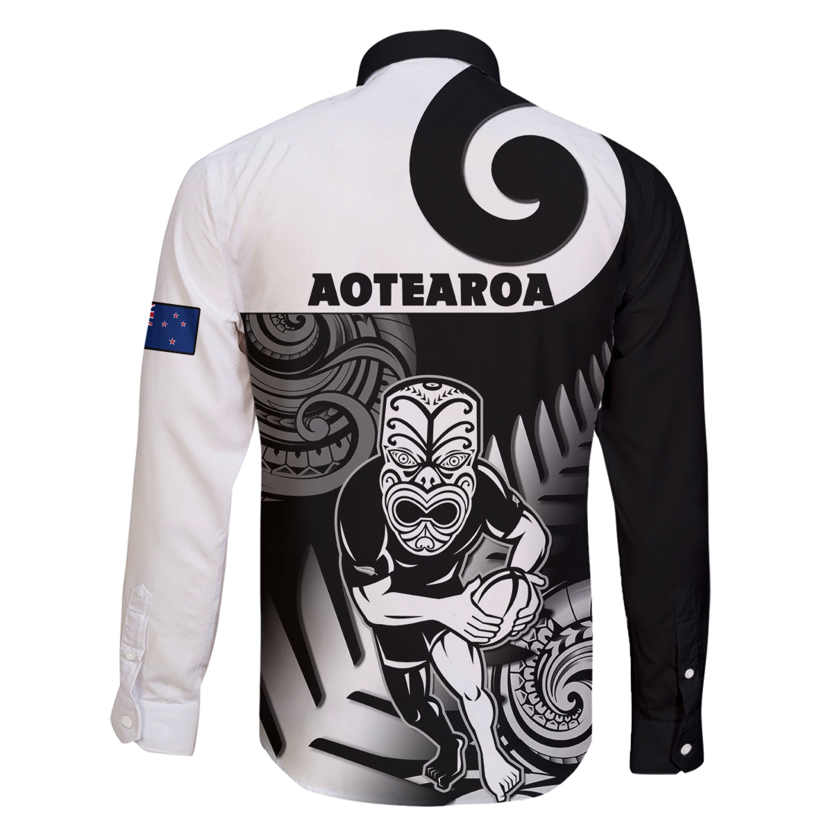 New Zealand Silver Fern Rugby Family Matching Off Shoulder Short Dress and Hawaiian Shirt Go Champions NZ All Black Maori Koru LT14 - Polynesian Pride