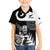 New Zealand Silver Fern Rugby Family Matching Off Shoulder Short Dress and Hawaiian Shirt Go Champions NZ All Black Maori Koru LT14 Son's Shirt Black - Polynesian Pride