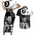 Custom New Zealand Silver Fern Rugby Couples Matching Short Sleeve Bodycon Dress and Hawaiian Shirt Go Champions NZ All Black Maori Koru LT14 Black - Polynesian Pride