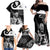 Custom New Zealand Silver Fern Rugby Family Matching Off Shoulder Maxi Dress and Hawaiian Shirt Go Champions NZ All Black Maori Koru LT14 - Polynesian Pride