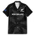 New Zealand Silver Fern Rugby Family Matching Mermaid Dress and Hawaiian Shirt 2023 Go Aotearoa Champions World Cup LT14 Dad's Shirt - Short Sleeve Black - Polynesian Pride