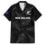 New Zealand Silver Fern Rugby Family Matching Off Shoulder Long Sleeve Dress and Hawaiian Shirt 2023 Go Aotearoa Champions World Cup LT14 Dad's Shirt - Short Sleeve Black - Polynesian Pride