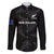 New Zealand Silver Fern Rugby Family Matching Puletasi Dress and Hawaiian Shirt 2023 Go Aotearoa Champions World Cup LT14 Dad's Shirt - Long Sleeve Black - Polynesian Pride